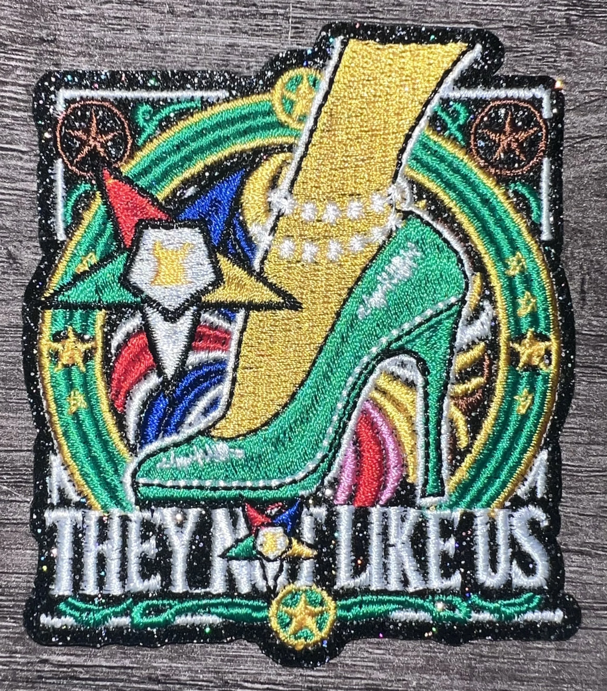 They Like Us OES High Heel Embroidered Patch (sm)