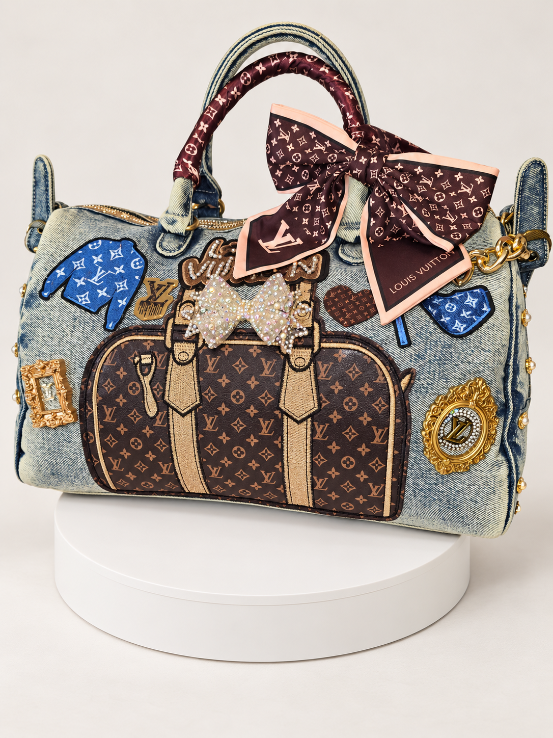Handmade denim handbag product photo.png