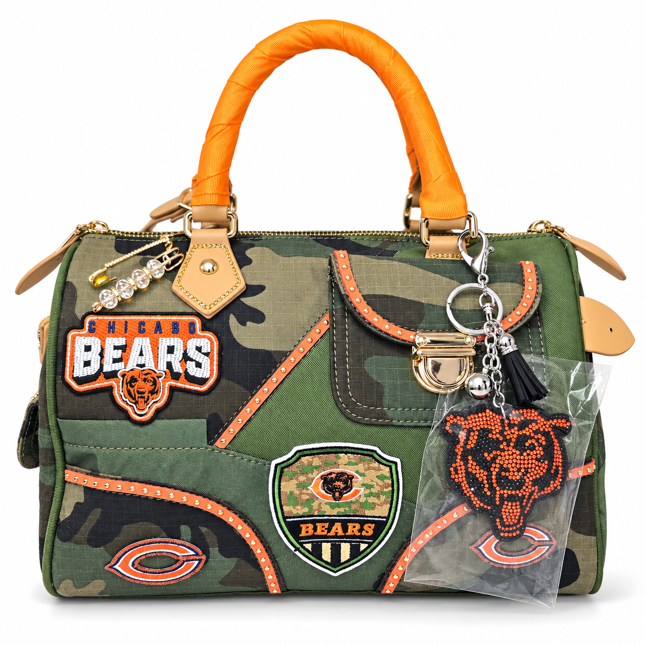 Chicago Bears Camo Handbag on White.png