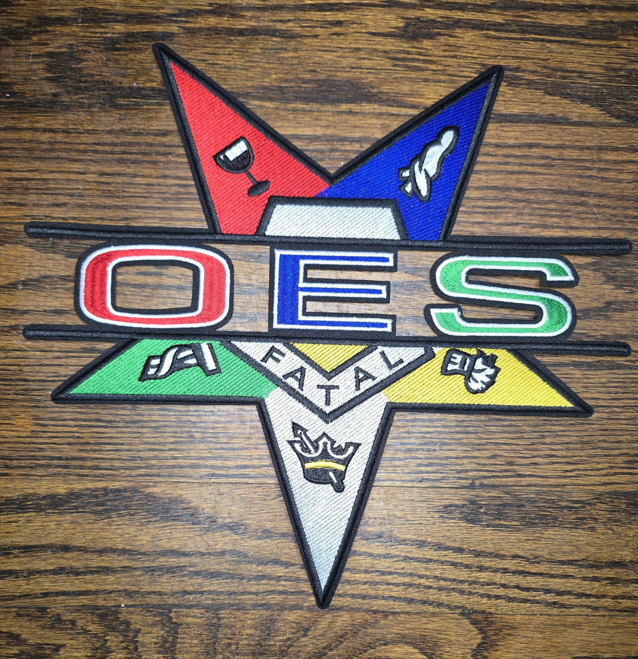 Order of the Eastern Star (OES) Embroidered Chenille Patch – Large Emblem Patch