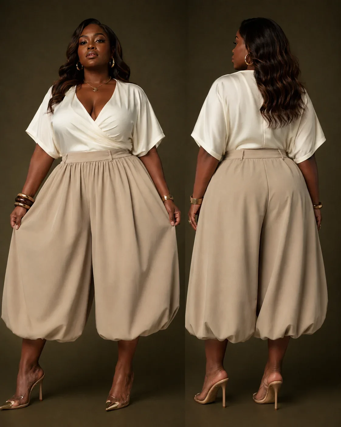Luxe Balloon Wide-Leg Pants