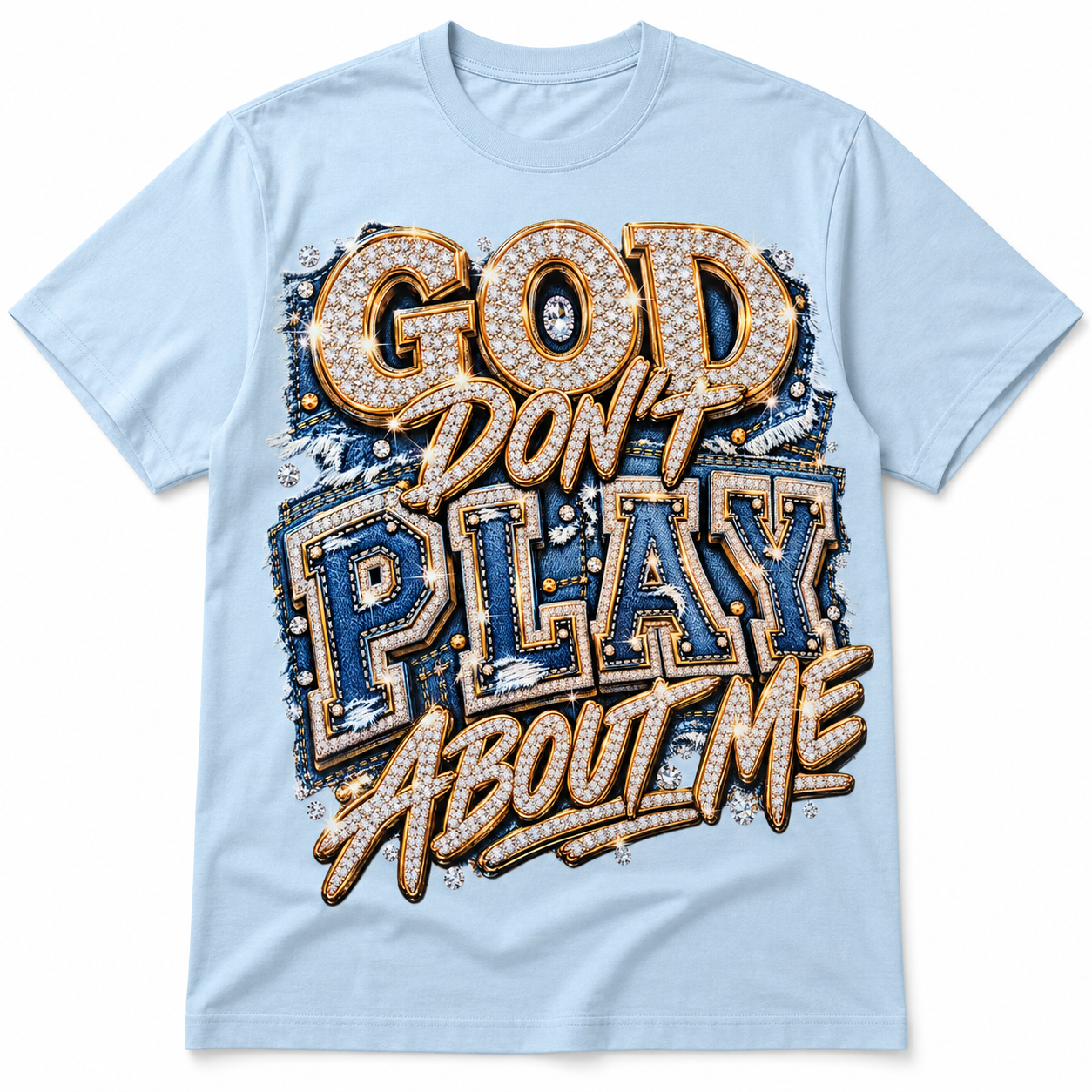 Baby-Blue Rhinestone Denim Graphic Tee.png