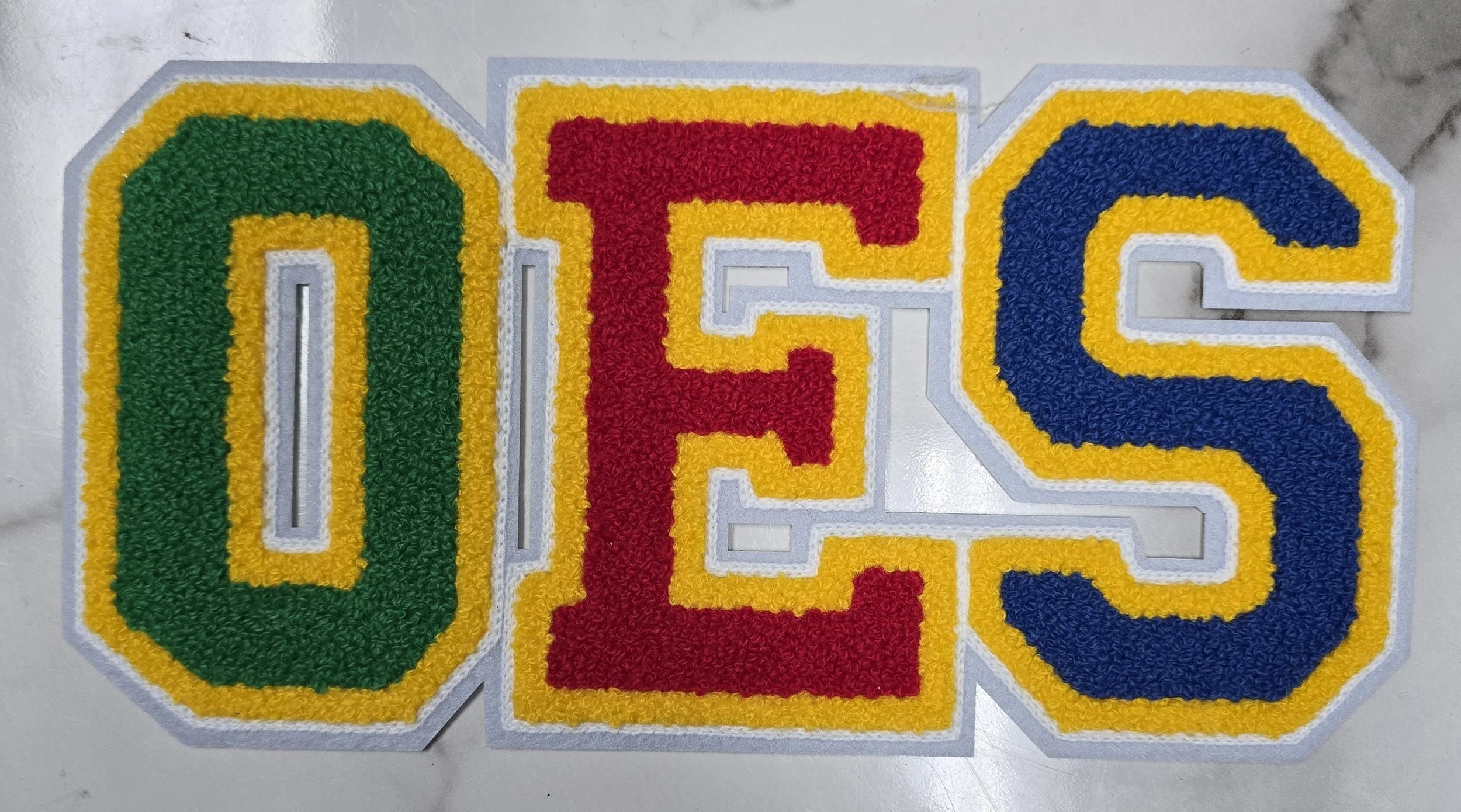 OES Chenille Letter Patch – Eastern Star Colors
