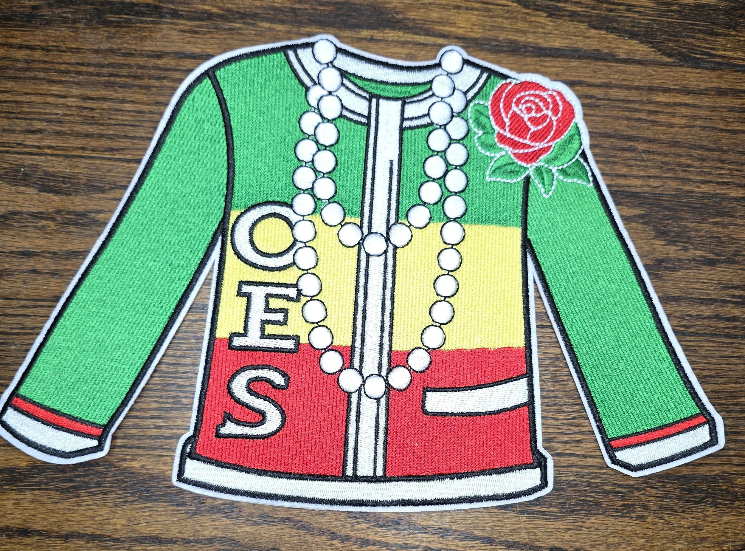 Order of the Eastern Star Cardigan Embroidered Chenille Patch (Large)