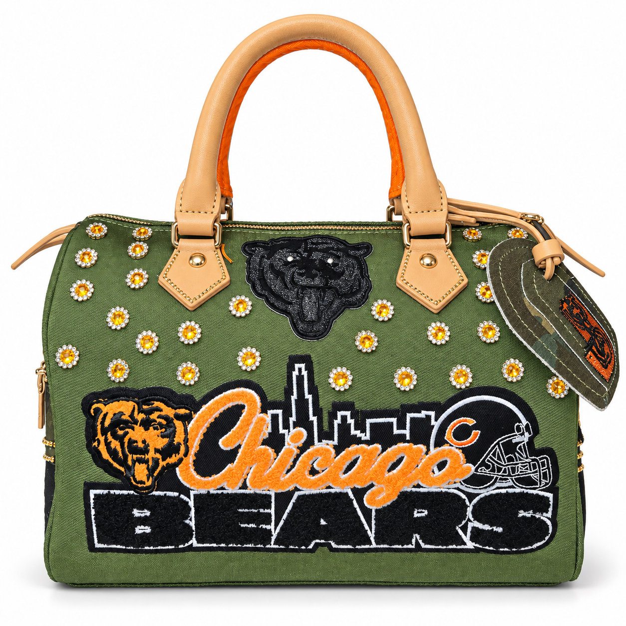 Chicago Bears camouflage handbag on white.png