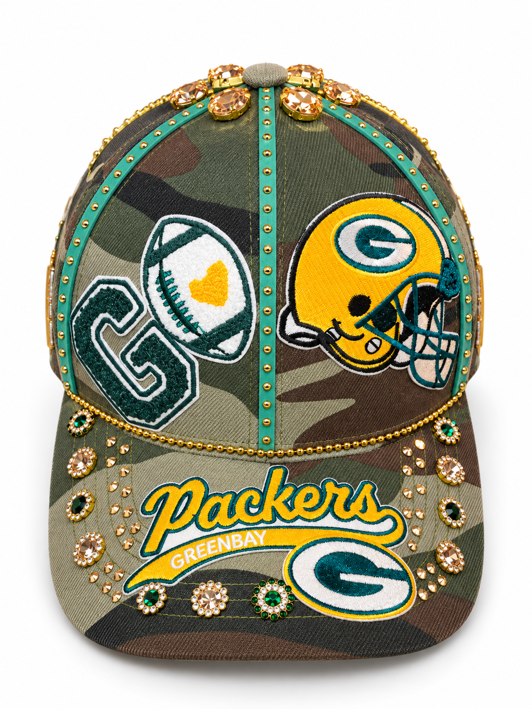 Deluxe Fan Embellished Camo Cap