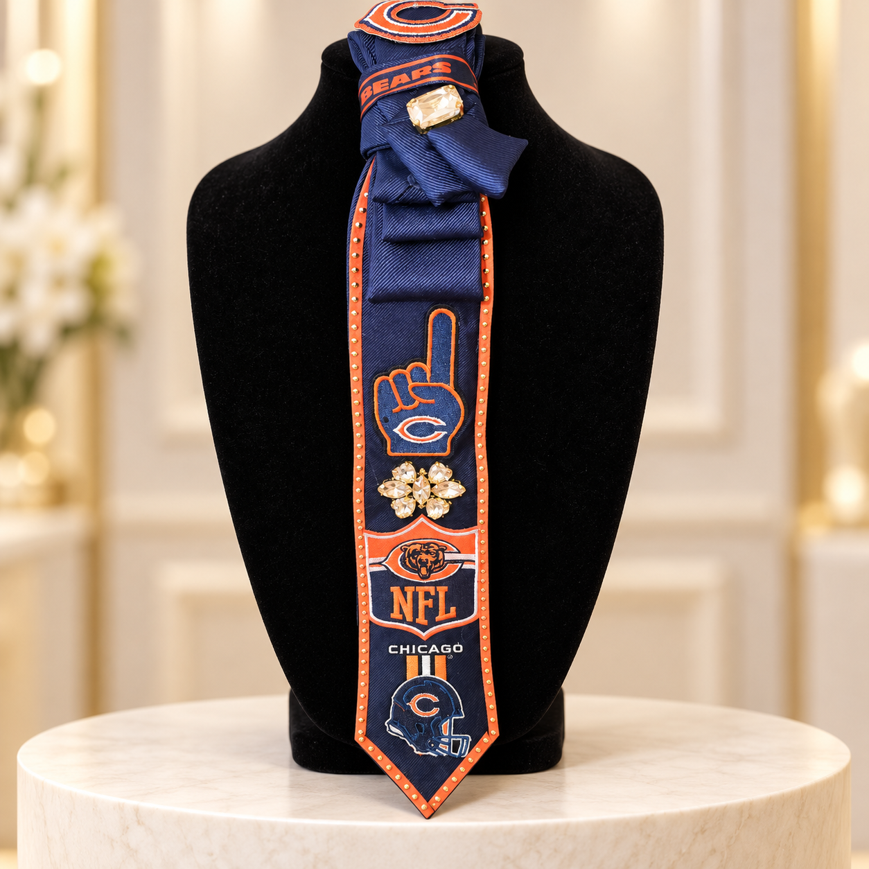 Handmade Chicago Bears Tie Showcase.png