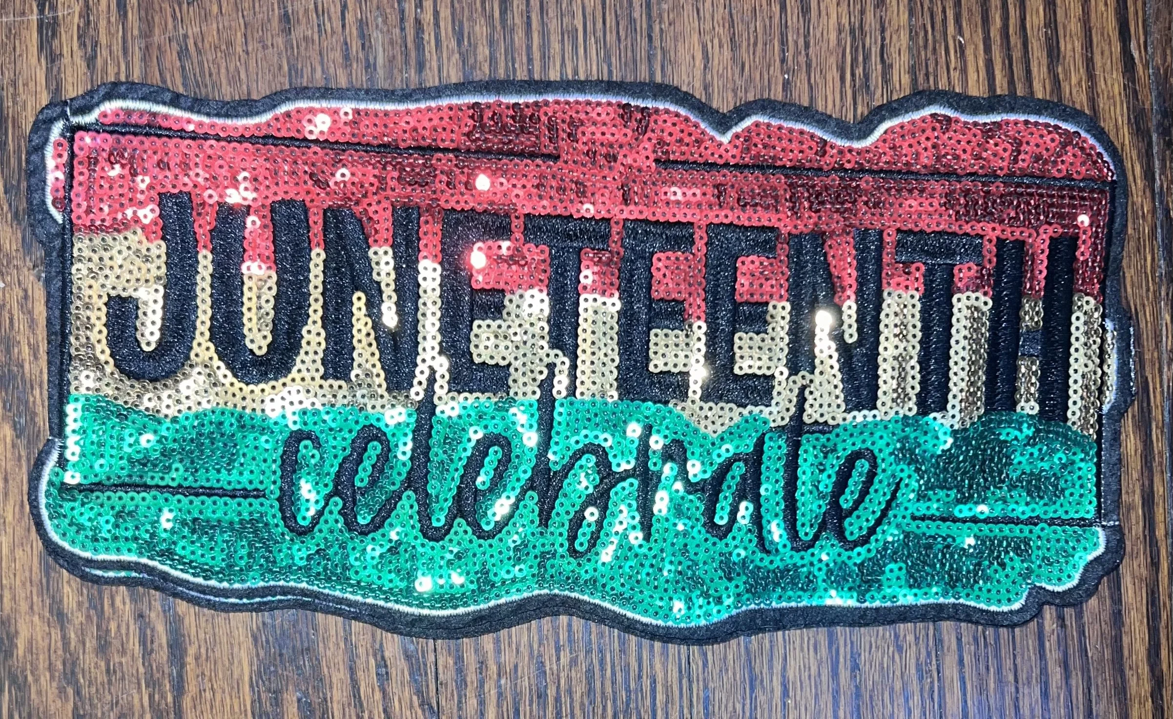 Juneteenth Vibes Sequin Statement Patch (Lg)
