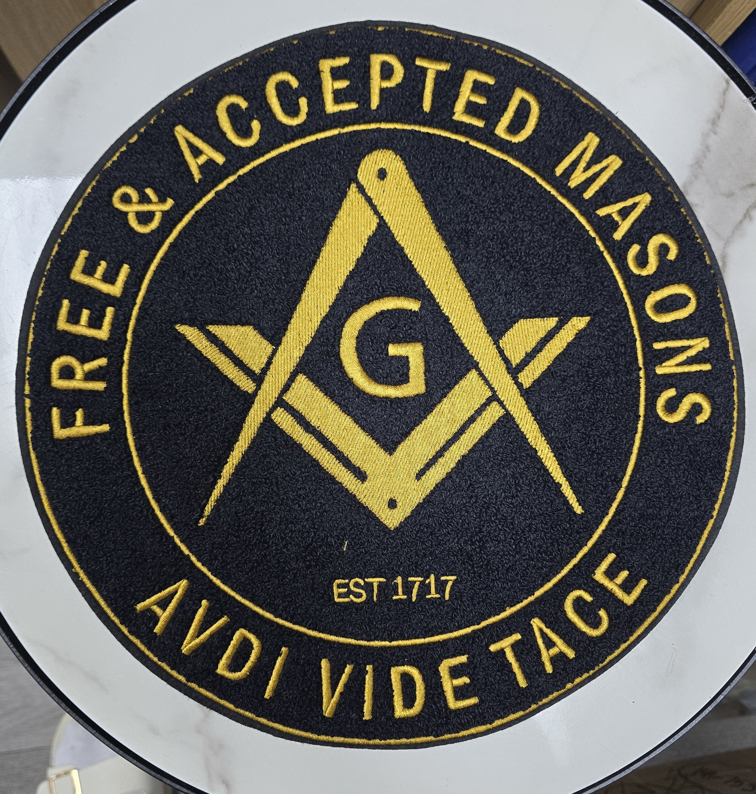 Free & Accepted Masons "Audi Vide Tace" Chenille Patch (Lg)