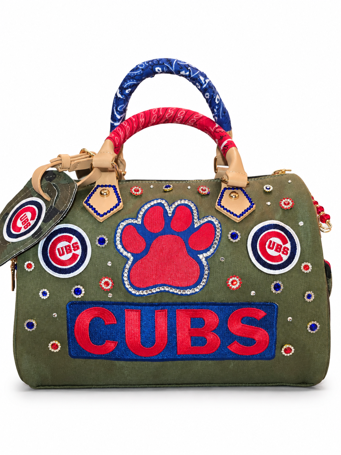Embellished Cubs handbag on white background.png