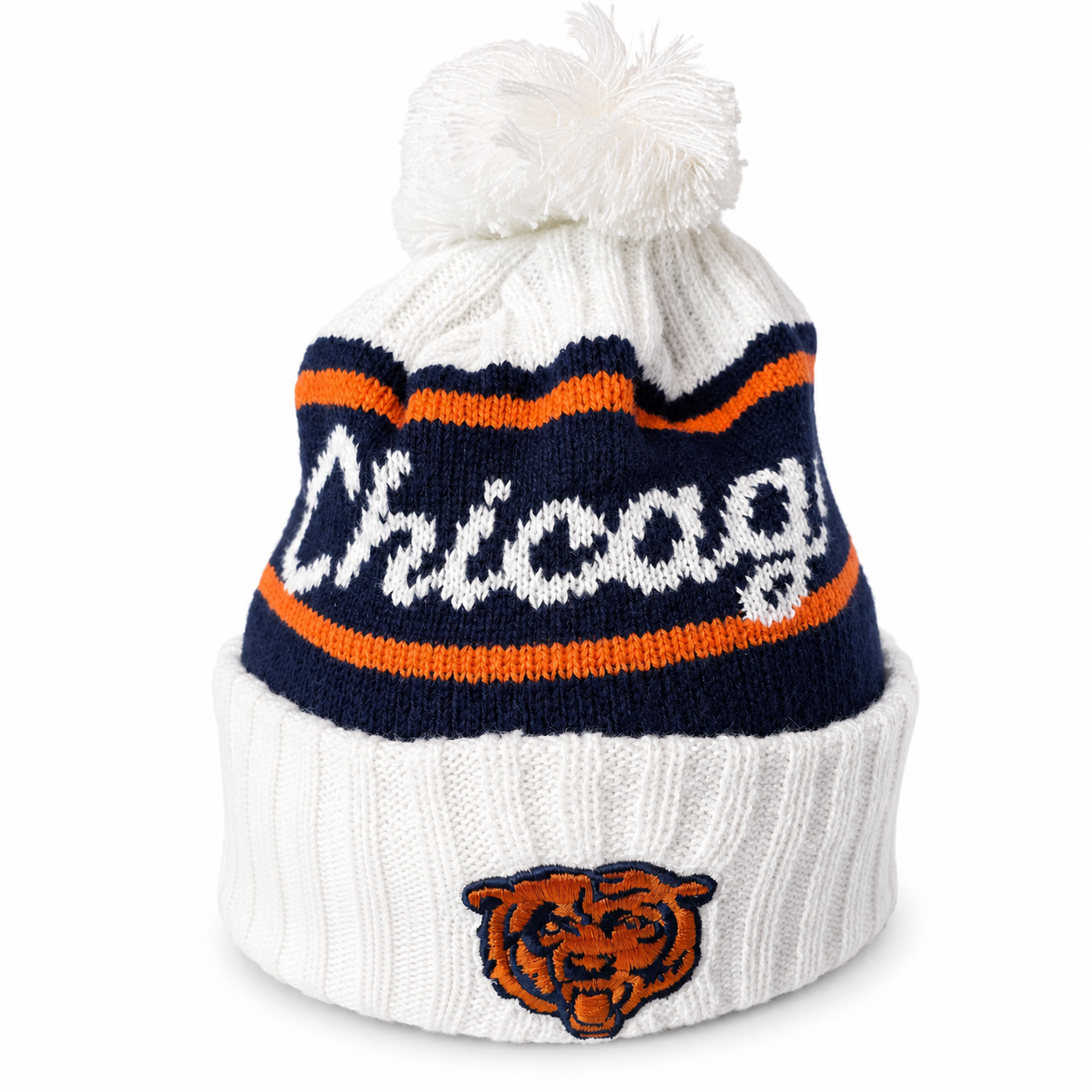 Chicago Bears Pom-Pom Knit Beanie