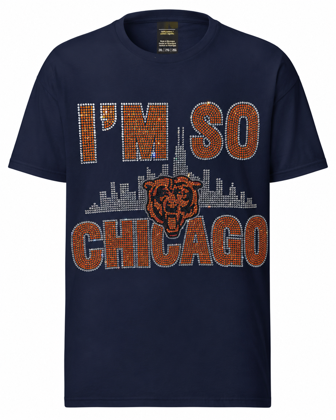 I'm So Chicago Rhinestone Collection – Navy Blue T-Shirt & Hoodie