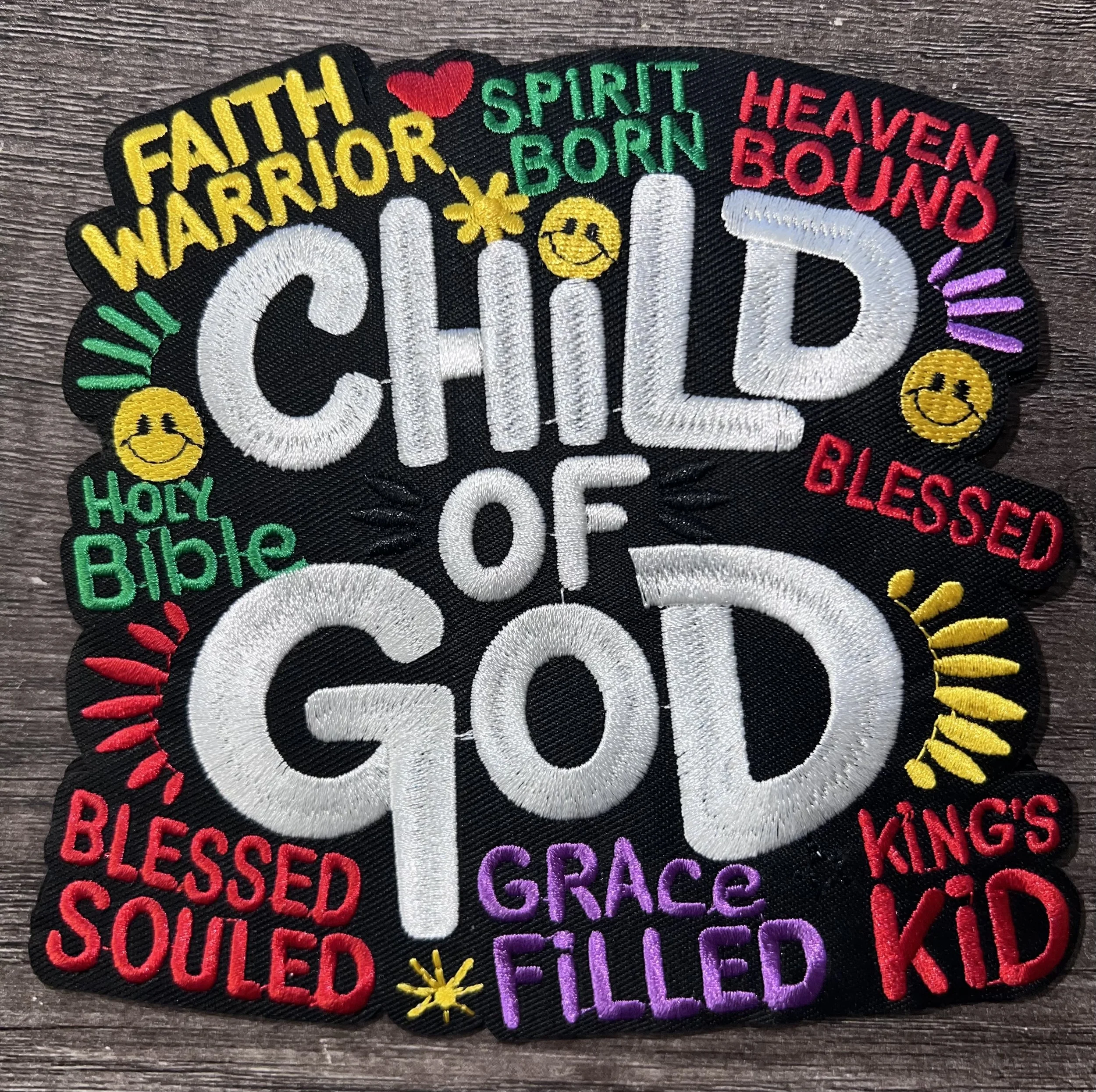Child of God Faith-Inspired Embroidered Patch (med)