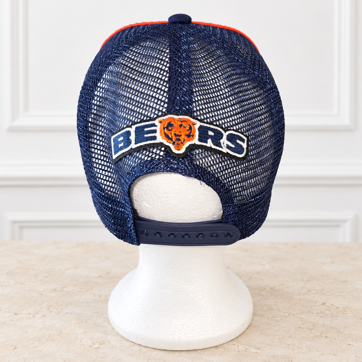 Navy Chicago Bears trucker cap rear view(1).png