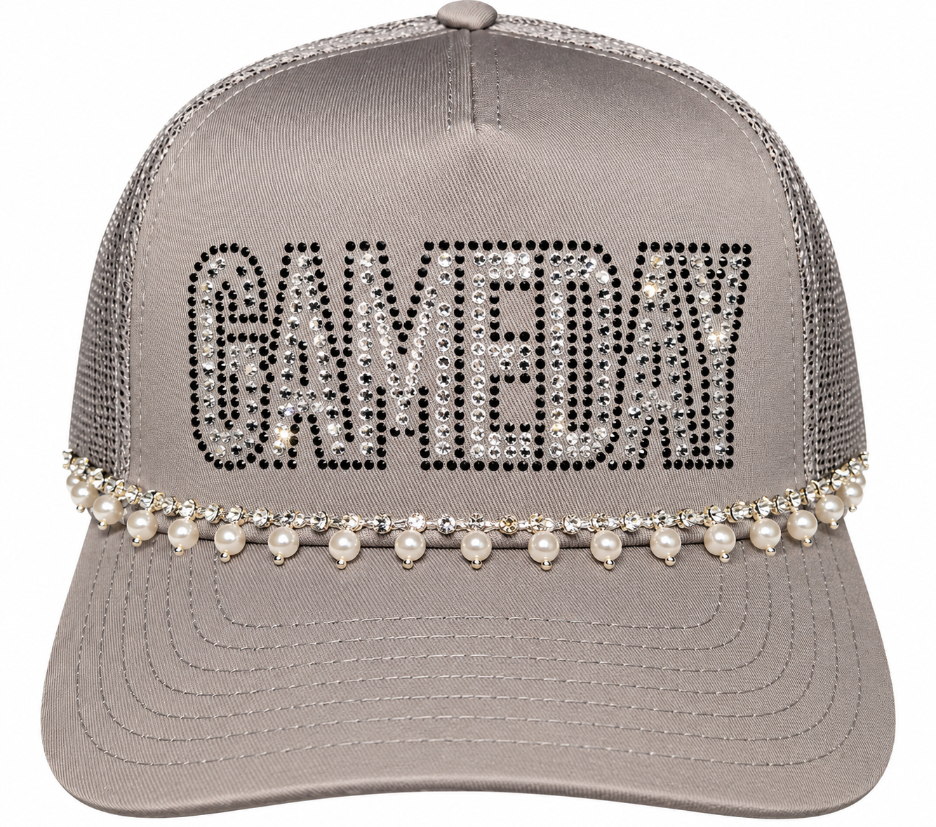 Gameday Rhinestone & Pearl Trucker Hat
