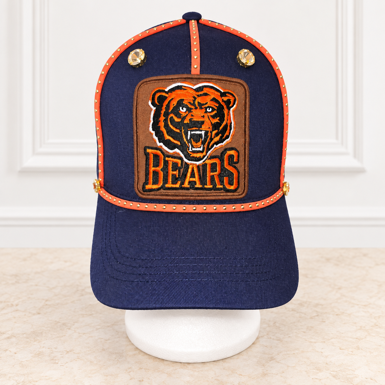 Customized Navy Bears Cap on Display.png