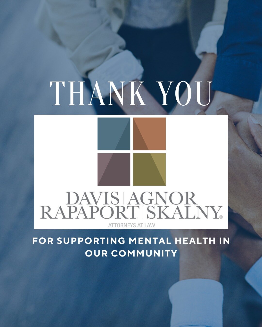 Thank you to this incredible sponsor, Davis, Agnor, Rapaport, &amp; Skalny LLC, for their generous contribution to our fundraiser! We are grateful for their support in helping us achieve our fundraising goals. With their help, we make a real differen