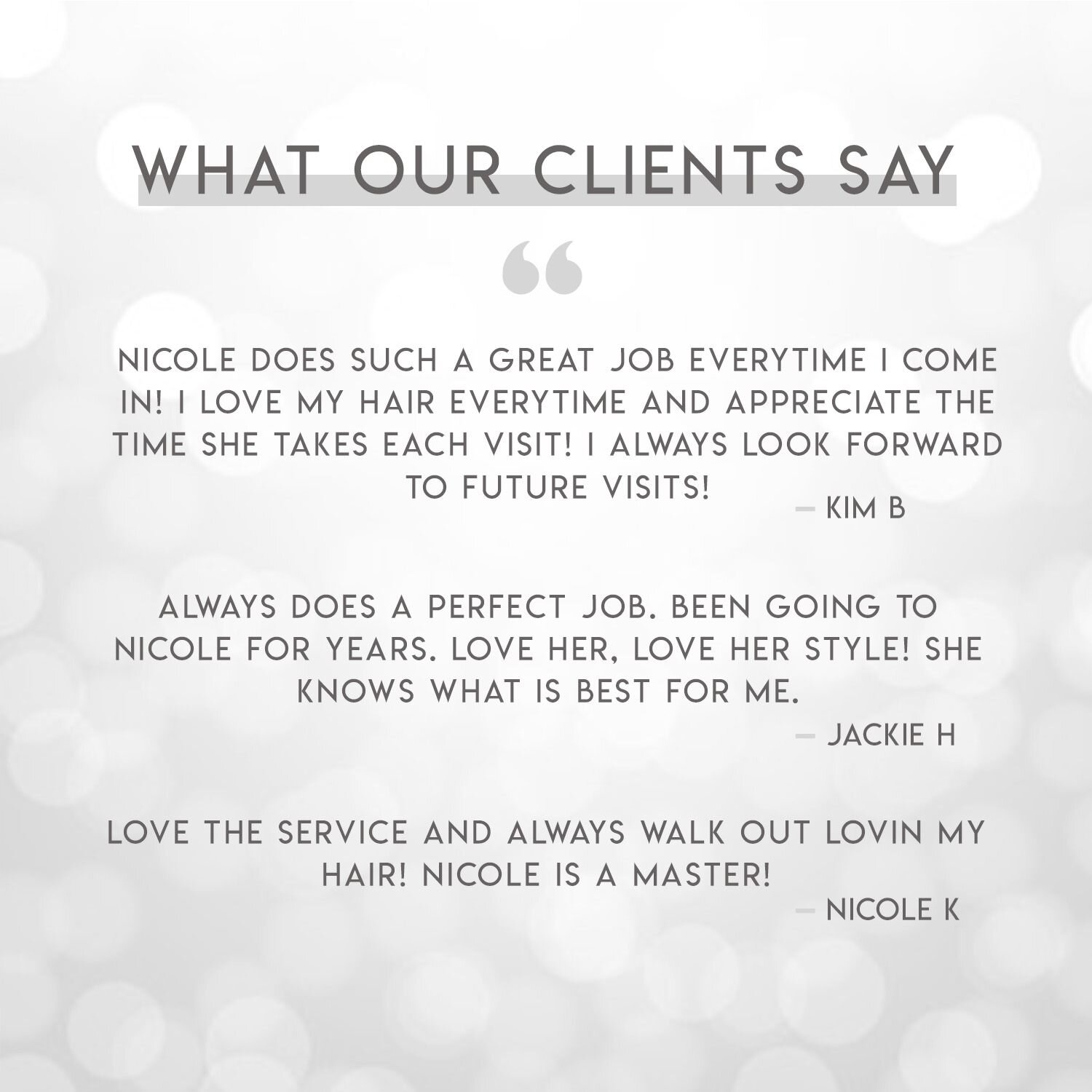 What our clients have to say! 🖤

#salonandspa511 #clienttestimonial