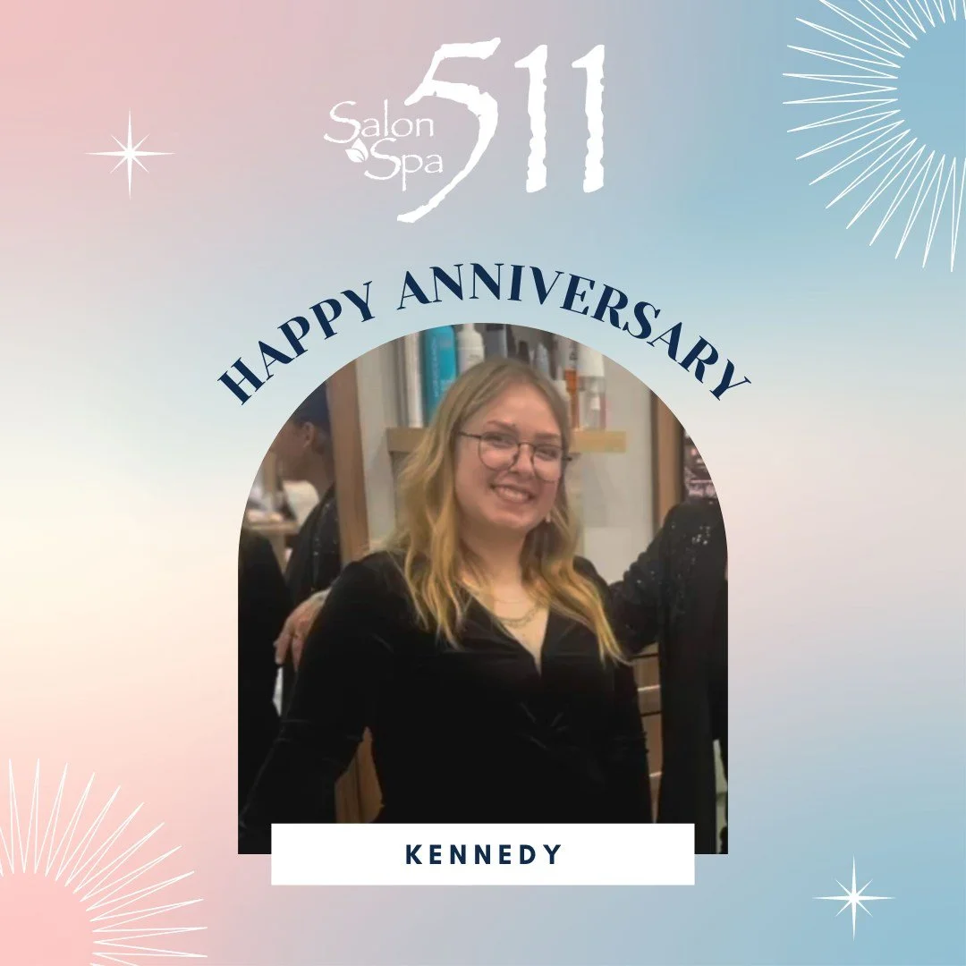 Happy Anniversary to Kennedy!! Celebrating her first year at Salon &amp; Spa 511!! 🖤 

#HappyWorkAnniversary #Salonandspa511