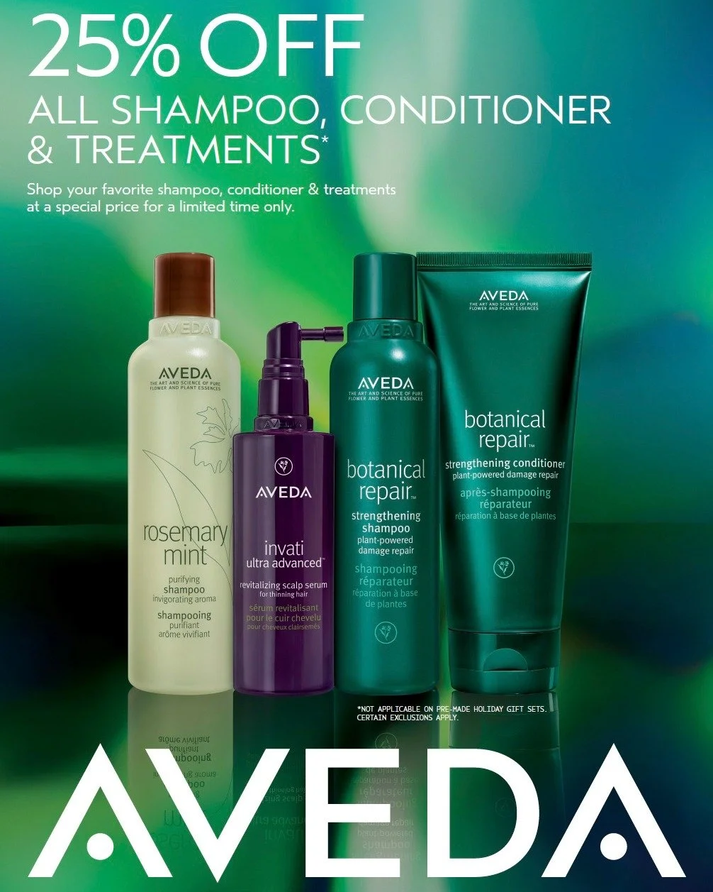 Aveda Guest Appreciation Sale happening now through December 3rd!! 
25% off Aveda Shampoos, Conditioners &amp; Treatments!! ✨

Stop in to pick up your favs! 

#salonandspa511 #avedasalonandspa #aveda #guestappreciation