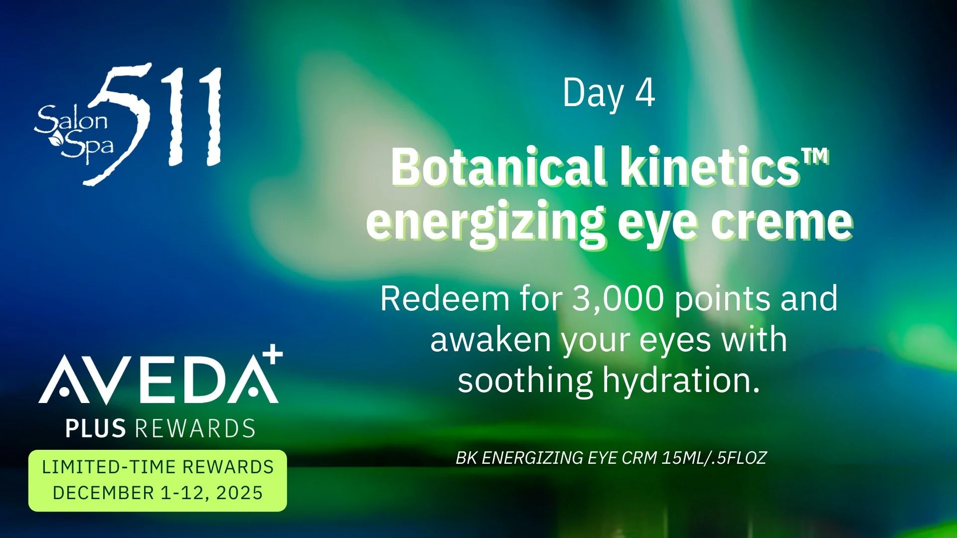 DAY 4 OF AVEDA HOLIDAY CHEER!! ✨

Aveda Plus Rewards Members stop in to redeem!!

#salonandspa511 #avedasalon #avedaplusrewards
#avedaholidaycheer