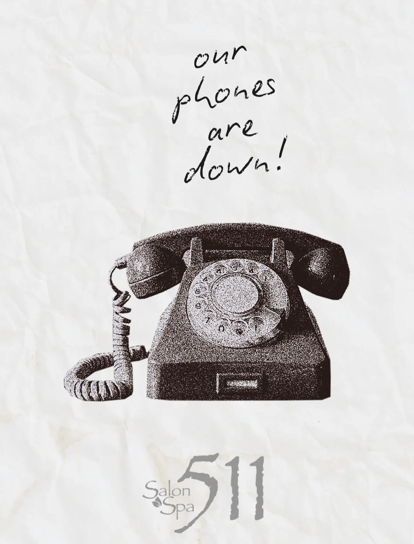 Our phone lines are down!!

Need something please email us at salon511@sbcglobal.net