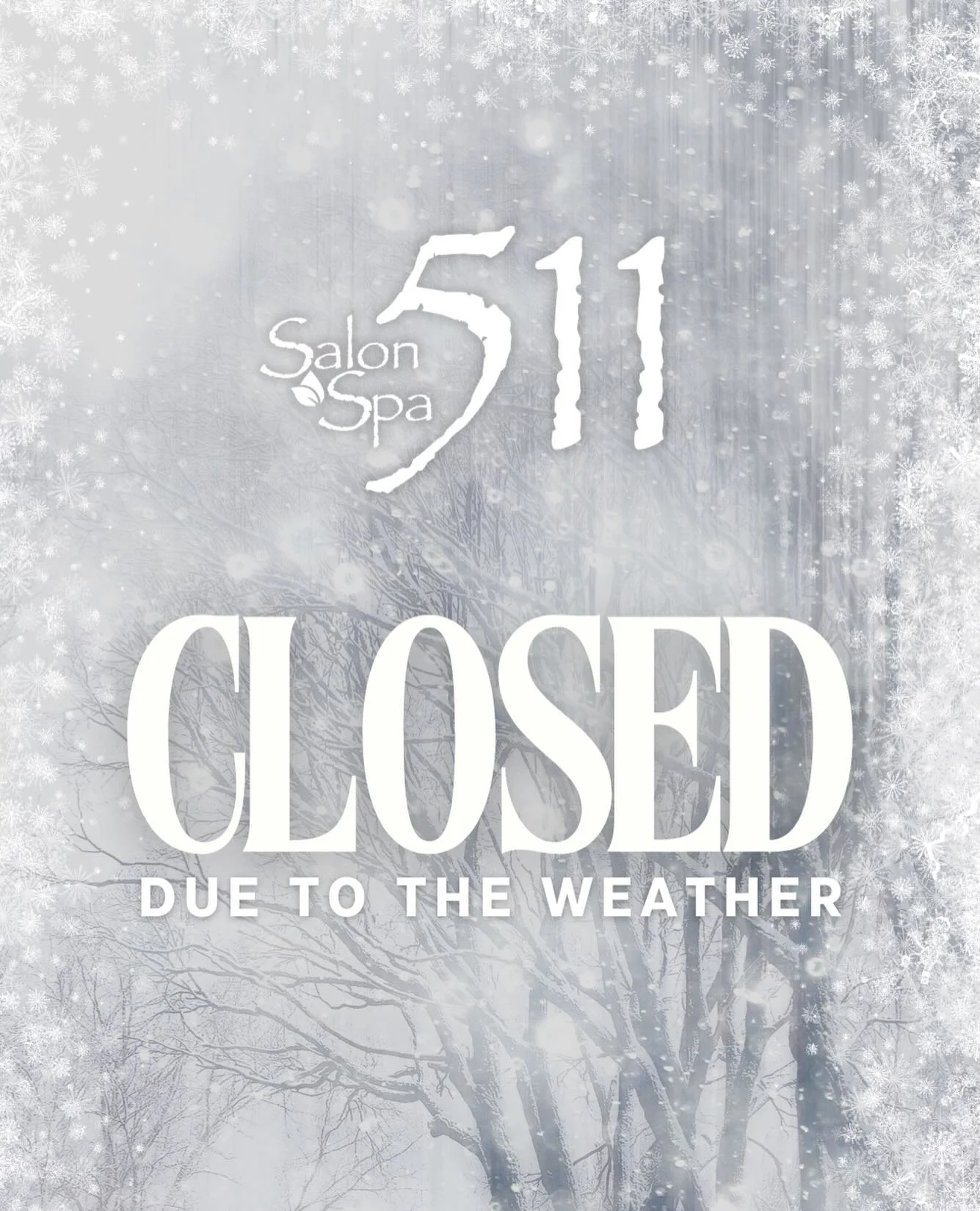 We are closed today due to the weather!

We will reopen tomorrow at 9am.