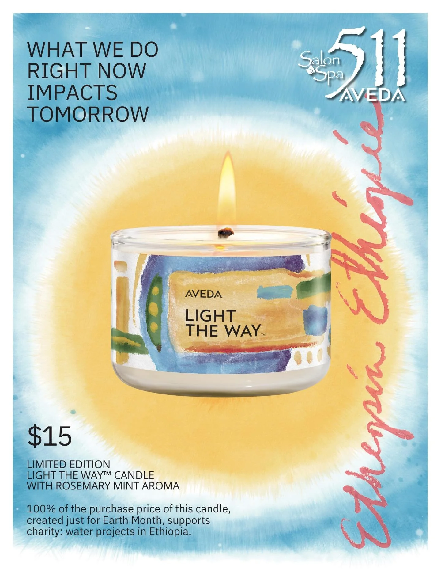 Look what has arrived! Limited Edition (and supply!) of Aveda&rsquo;s Earth Month Light The Way Rosemary Mint Candle!!

Only $15 + all proceeds supporting charity:water!! 

Stop in to pick up yours today!! 

#salonandspa511 #earthmonth #aveda #lightt