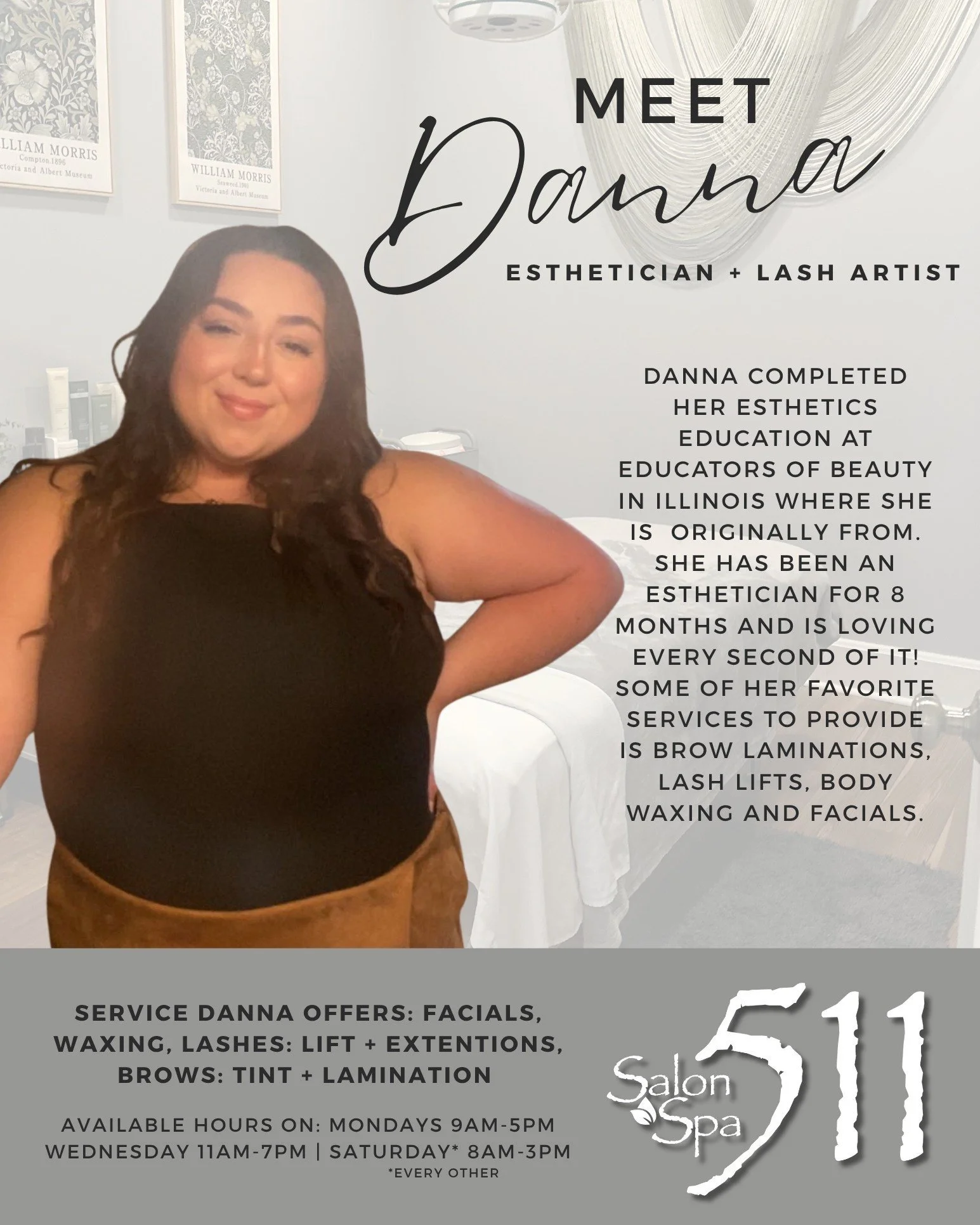We are so excited to share that our team at Salon &amp; Spa 511 has grown by two more!✨

Please help us give a warm welcome to Danna and Courtney to the Salon &amp; Spa 511 family. We are so happy to have them on board and can&rsquo;t wait for our cl