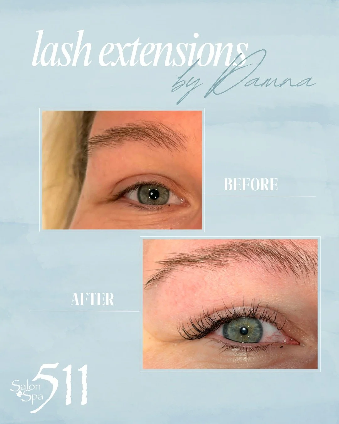 Look at those LASHES!! 

Lash extensions by Danna!! Book yours now >> https://login.meevo.com/Salon511/ob?locationId=102429&amp;empId=93ea45c9-aa9d-4600-b84d-b405005958d6&amp;empEntityId=10034