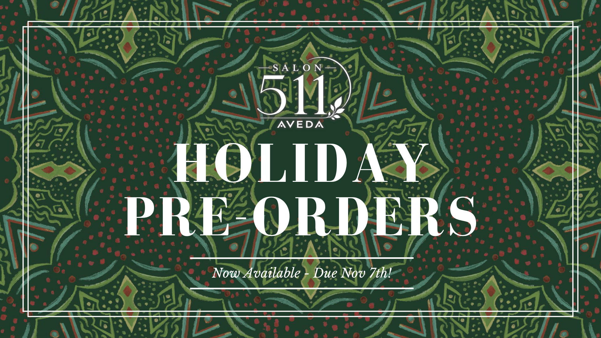 Holiday Pre-Order Forms Now Available 