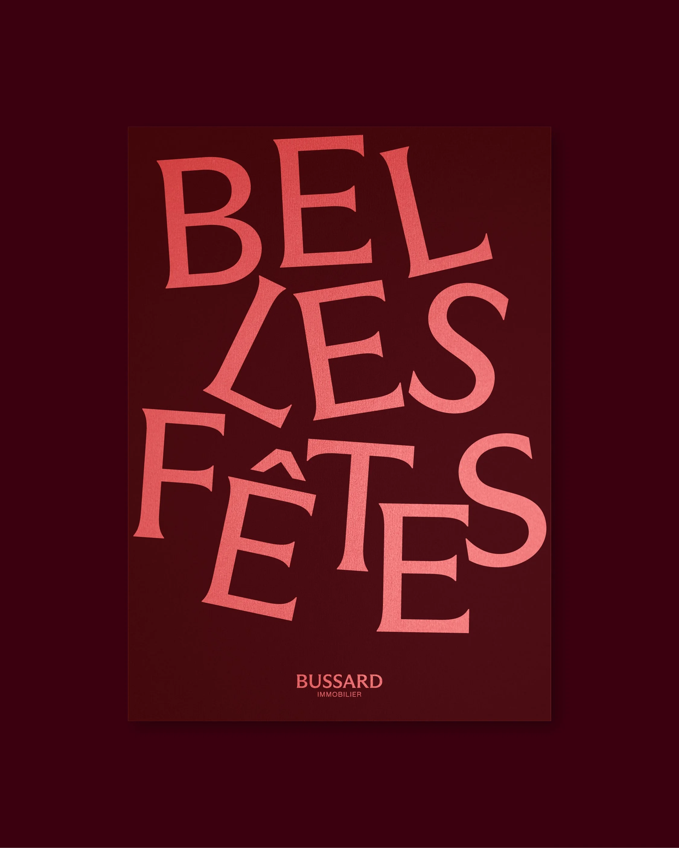 Cartes de voeux pour l'agence immobilière Bussard réalisée par Paradoxe Studio