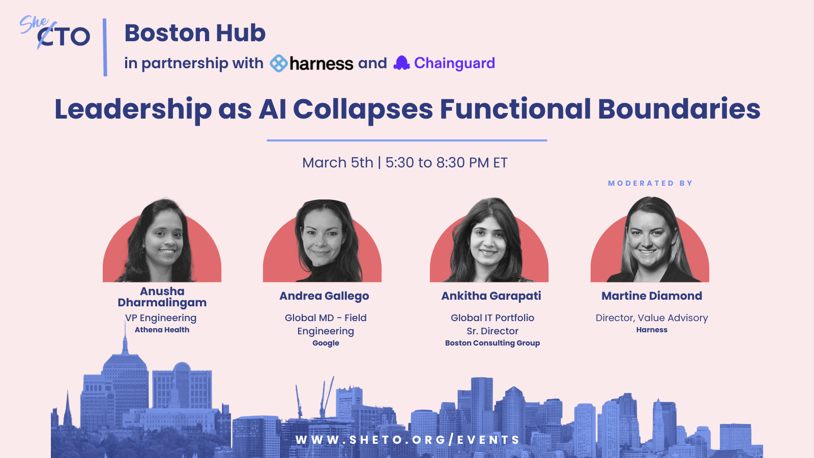 SheTO Boston Hub: Leadership as AI Collapses Functional Boundaries