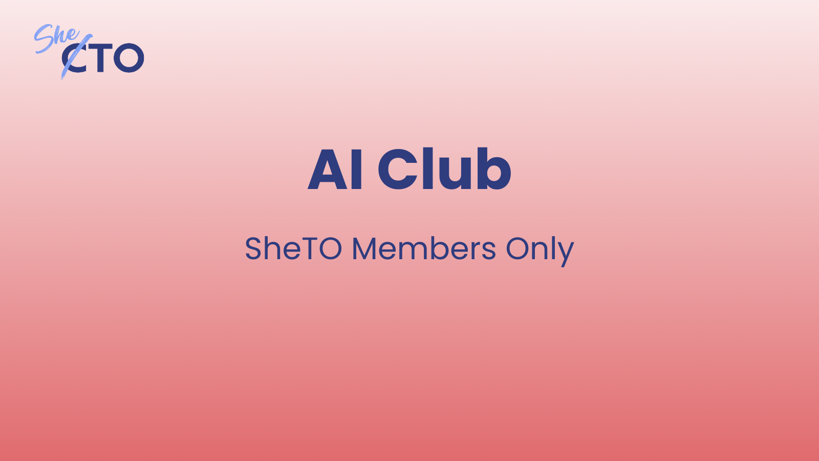 AI Club: Topic TBA