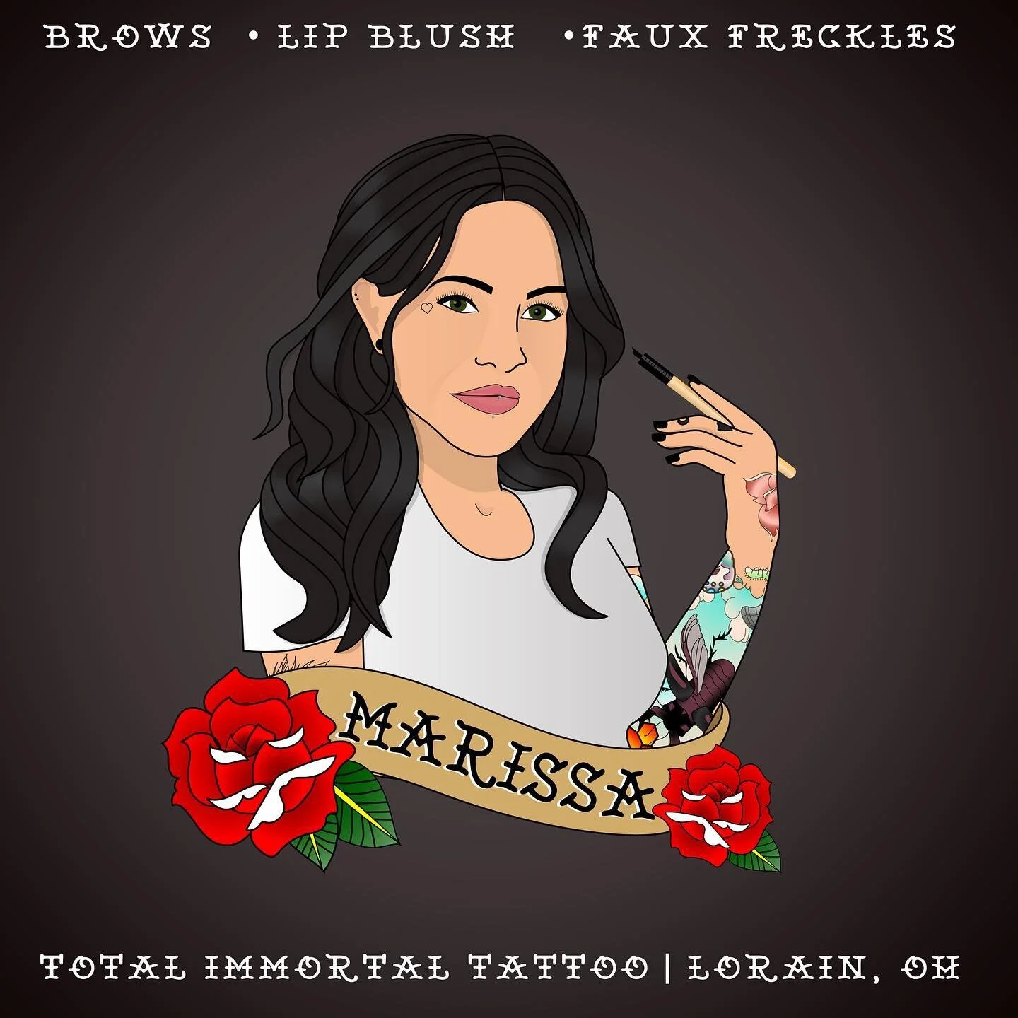 Custom Vector Illustration. 

Coincidentally, this woman is the best in the biz. So promoting her is easy. Make sure you check out @brows_by_marissa at @total_immortal_tattoos in Lorain for permanent makeup and/or training.

#vectorart #vector #graph