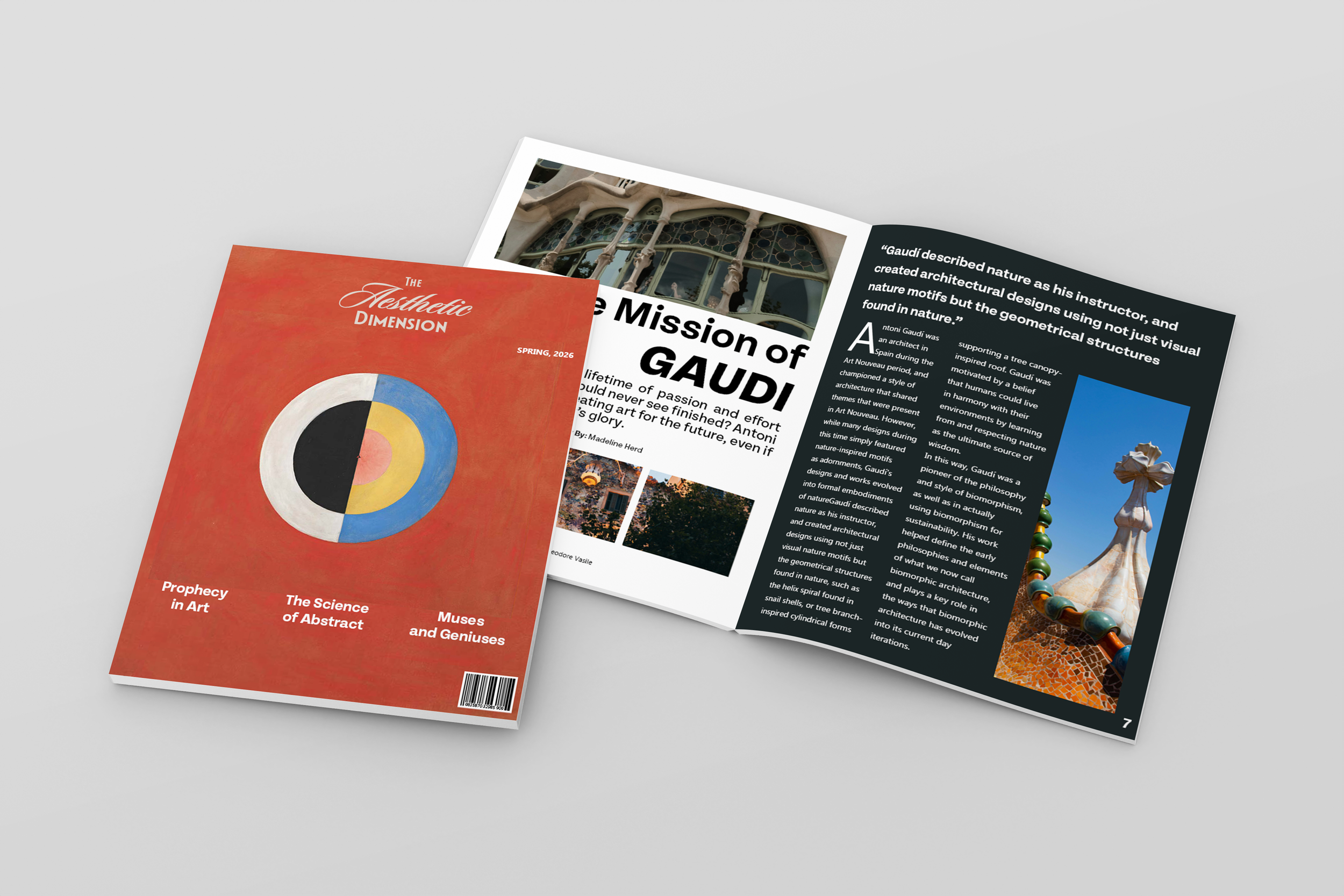 The Aesthetic Dimension Magazine Layout