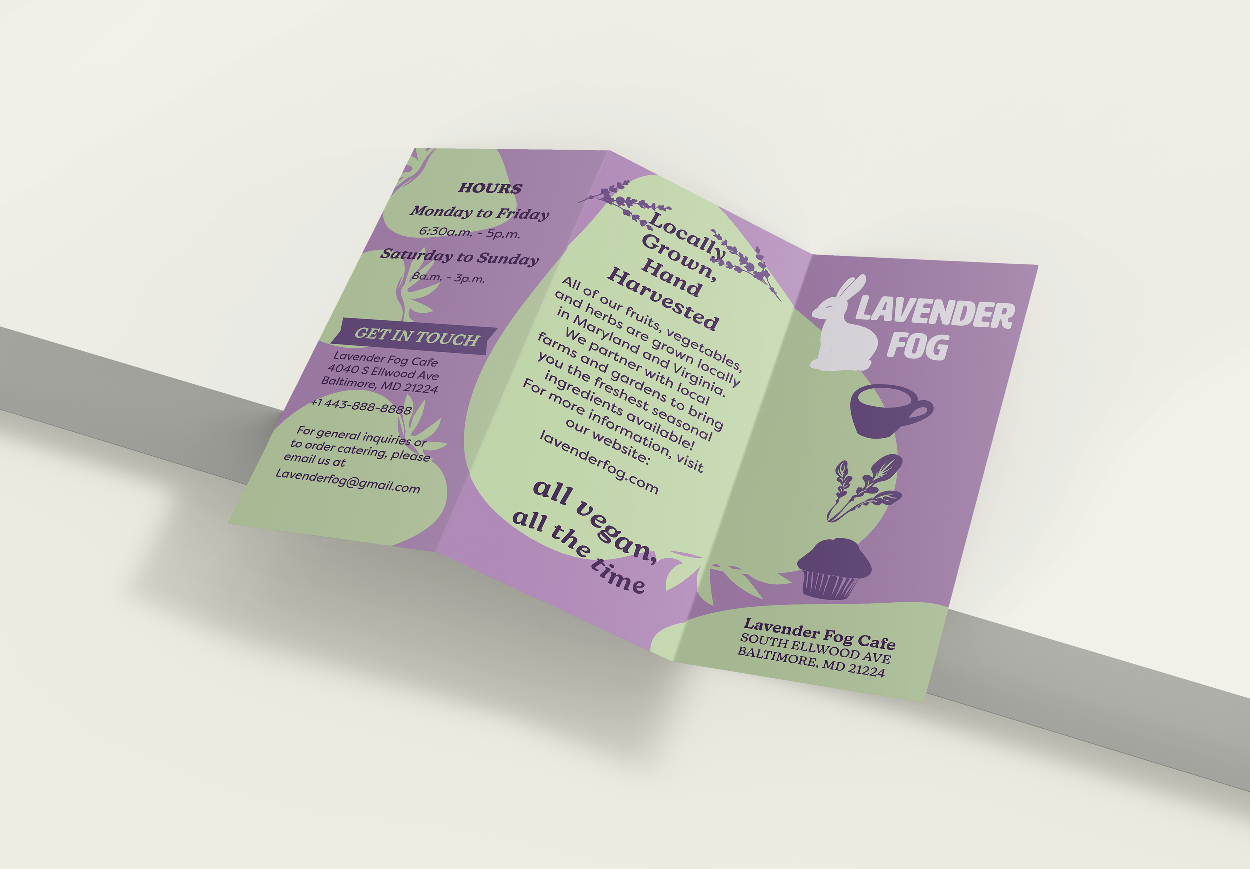 Lavender Fog Menu