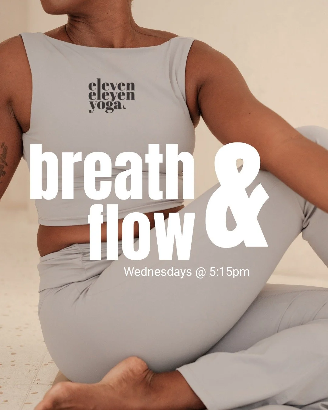 Heads Up! Breath &amp; Flow Now Begins at 5:15 PM

Starting August 5th we are shifting the Wednesday Breath &amp; Flow class to 5:15pm, we hope this aligns with you're schedule and you are able to join Erin for this uplifting class.

Explore the powe