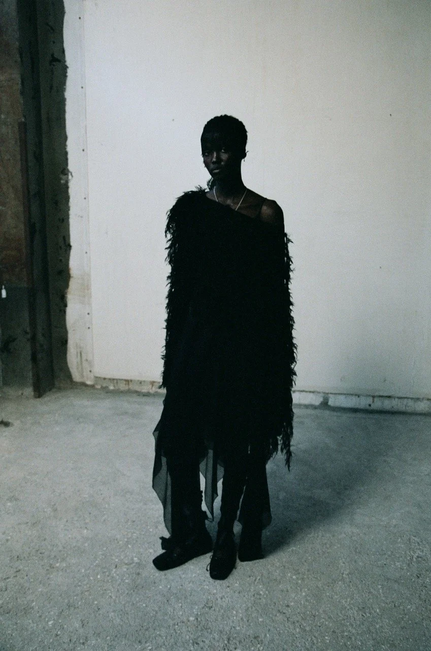 Ann Demuelemeester SS25, First Looks. Creative Director: @stefanogallici, Styling: @elodiedavid, Casting: @ben_grimes_casting, Hair: @anthonyturnerhair, Make-Up: @ingegrognard, Soundtrack: @marcofusinatostudio, Production: @urbanproductionevents,