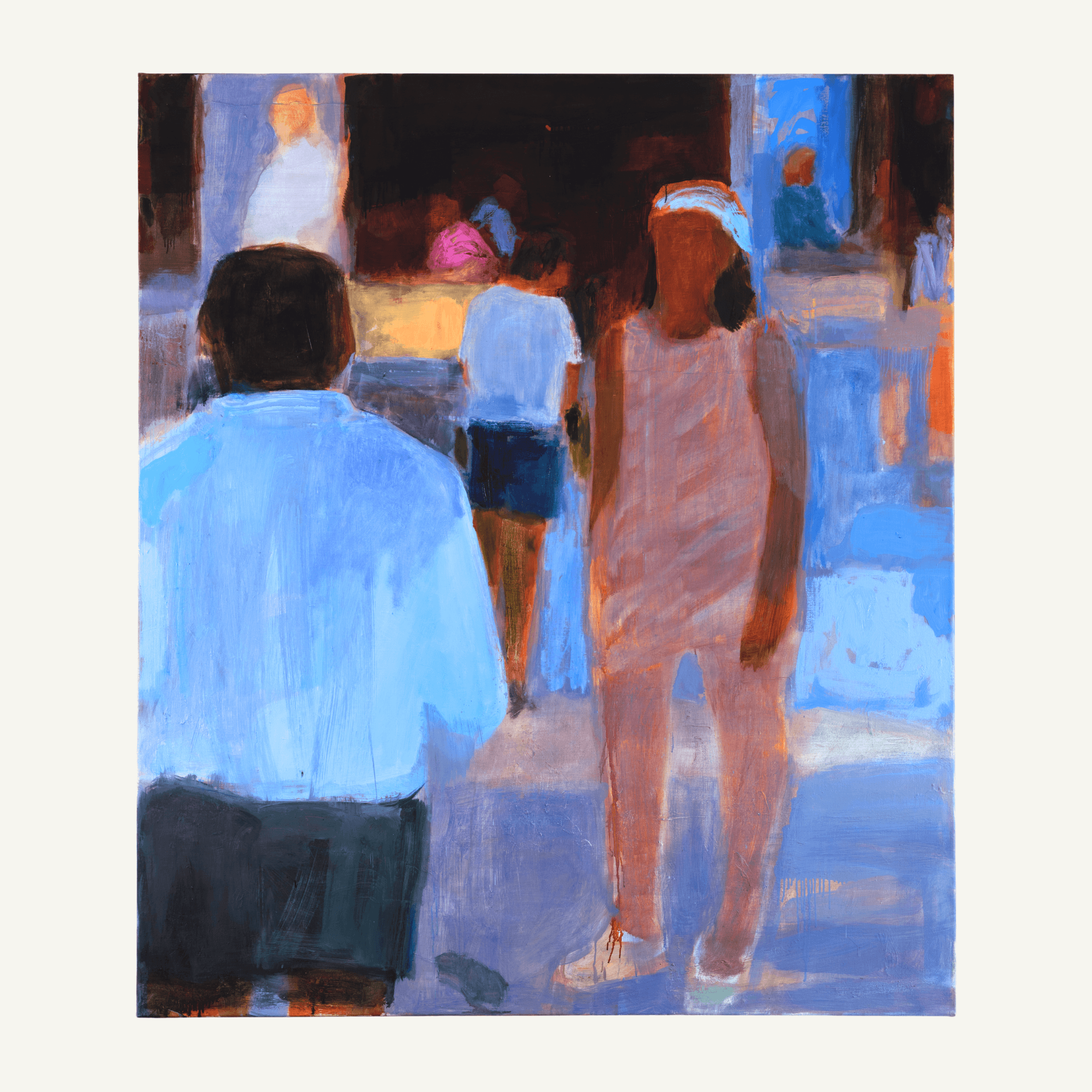 Ispred Gradske kavane, 180x160 cm, Mihaela Rašica