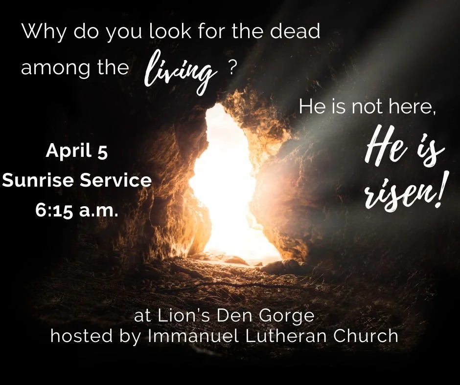 Easter Sunrise Service at Lion's Den Gorge