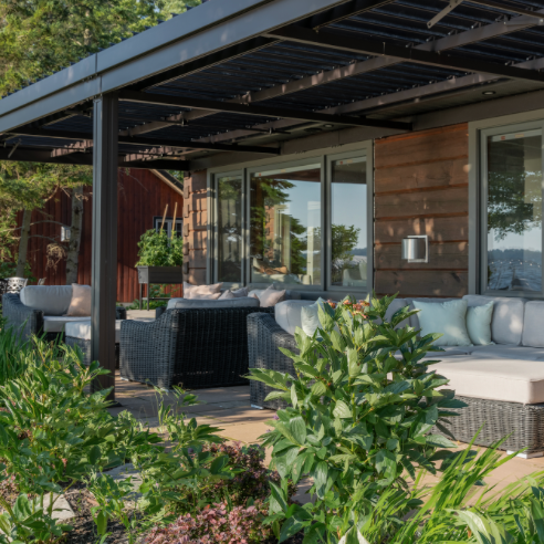 What are some ideas for spring landscaping to update my home or cottage exterior?