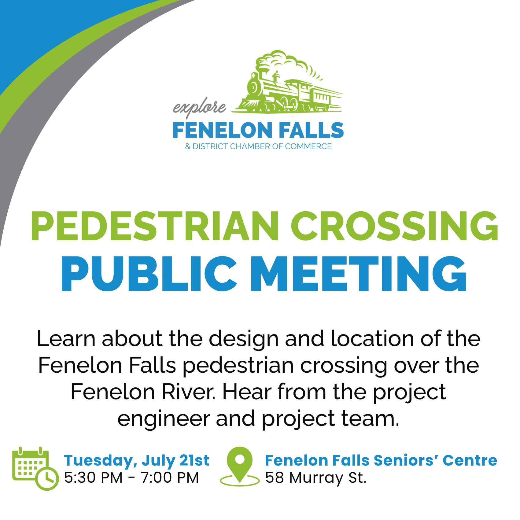 You’re Invited to the Pedestrian Crossing Public Meeting
