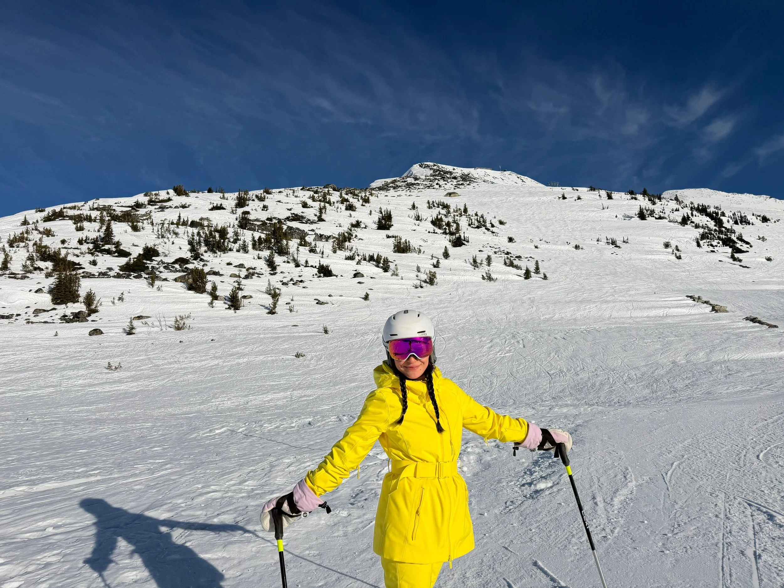 First time skiing in Whistler, guided by inspiring 93-year-old instructor George.