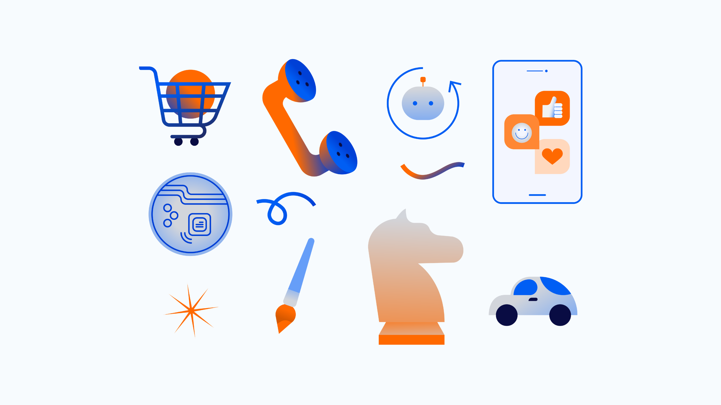 Tech: Liveperson, product concepts icons