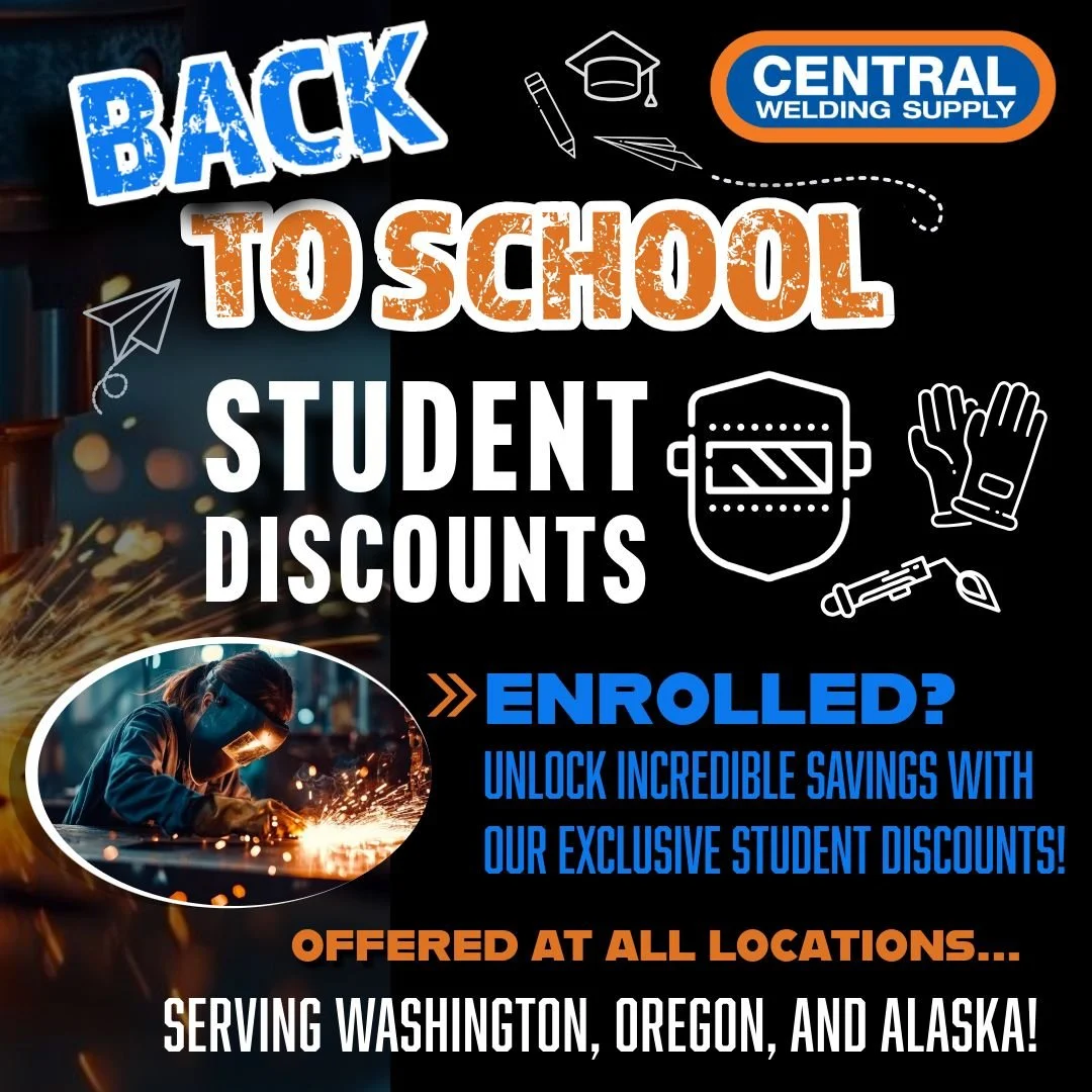 Back-to-School = Back to Savings!✏️📚🎓🍎

Enrolled?  Find a CWS store near you! We offer student discounts at all 30 locations &ndash; serving Washington, Oregon, and Alaska!💙🧡
https://www.centralwelding.com/locations

Ready to take the next step 
