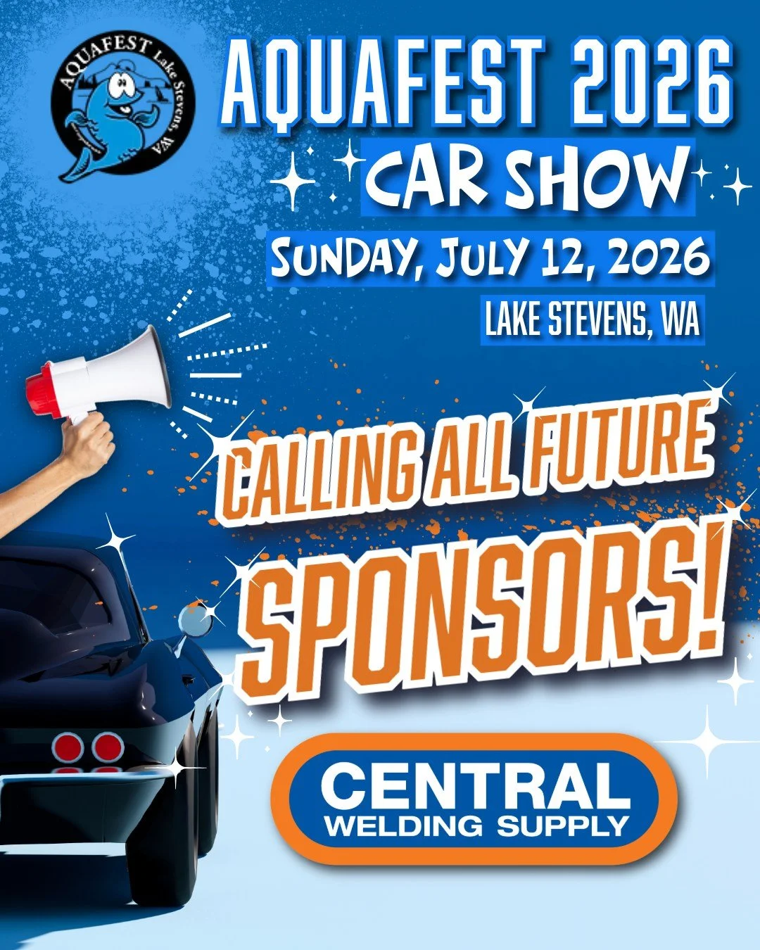 Hello Future Sponsors! 📢🙌✨

We are still seeking your help in supporting this year&rsquo;s Aquafest Car Show, which will be held on Sunday, July 12th! 🚘✨

This year marks the 58th celebration of Aquafest in beautiful Lake Stevens, WA. This car sho