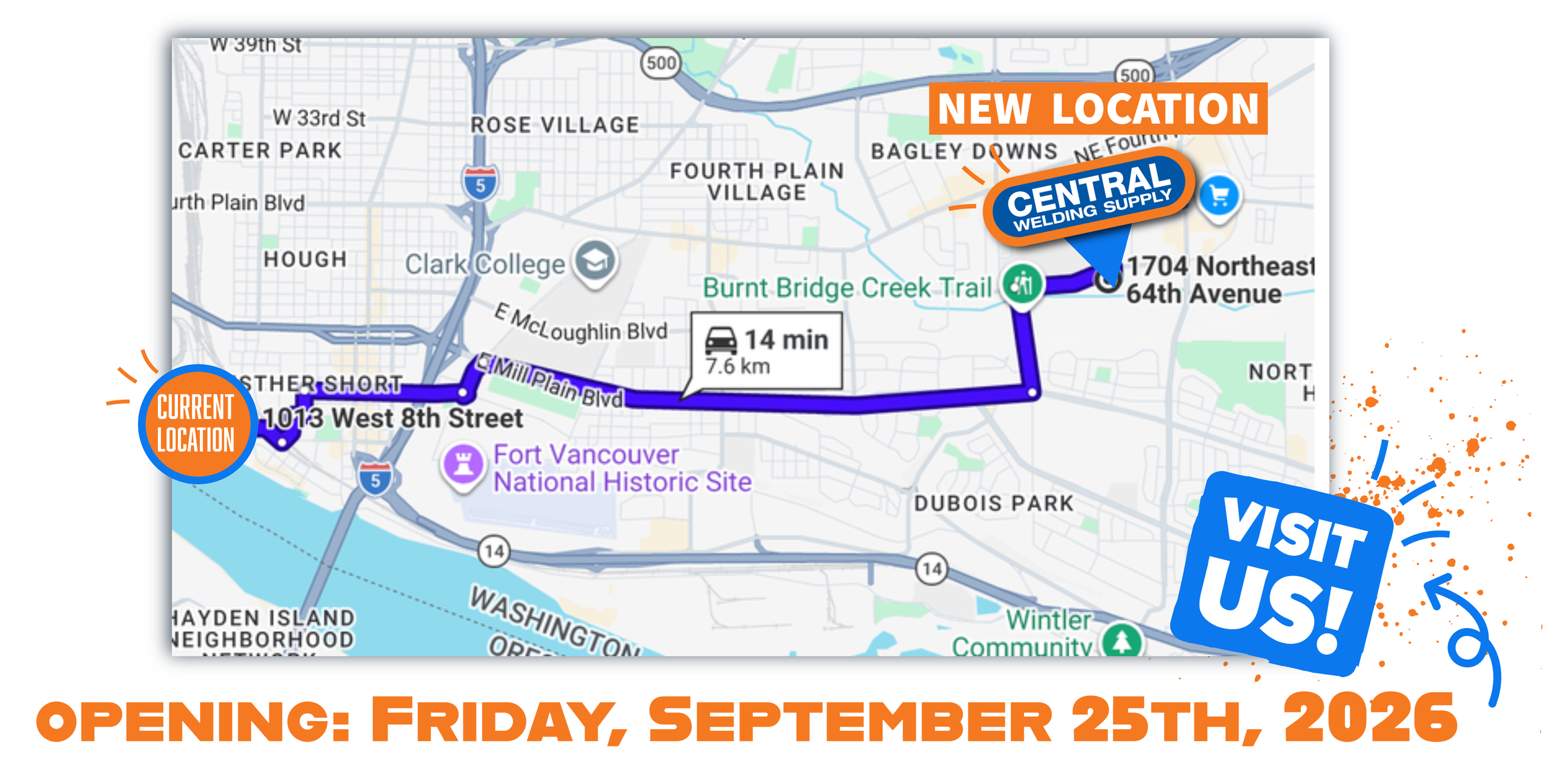 Central Welding Supply Announces Vancouver Retail Store Move to New Expanded Facility - Opening Friday September 25th 2026