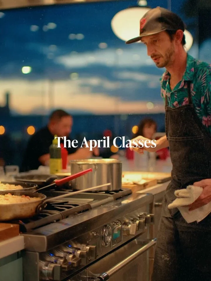 April showers bring flowers&hellip; we prefer pasta and sushi. 😉 With a rhythm of hands-on classes and a return to our Regional Dinner series, it&rsquo;s a chance to spend time in the kitchen, learn a new hobby, and enjoy a good meal along the way. 