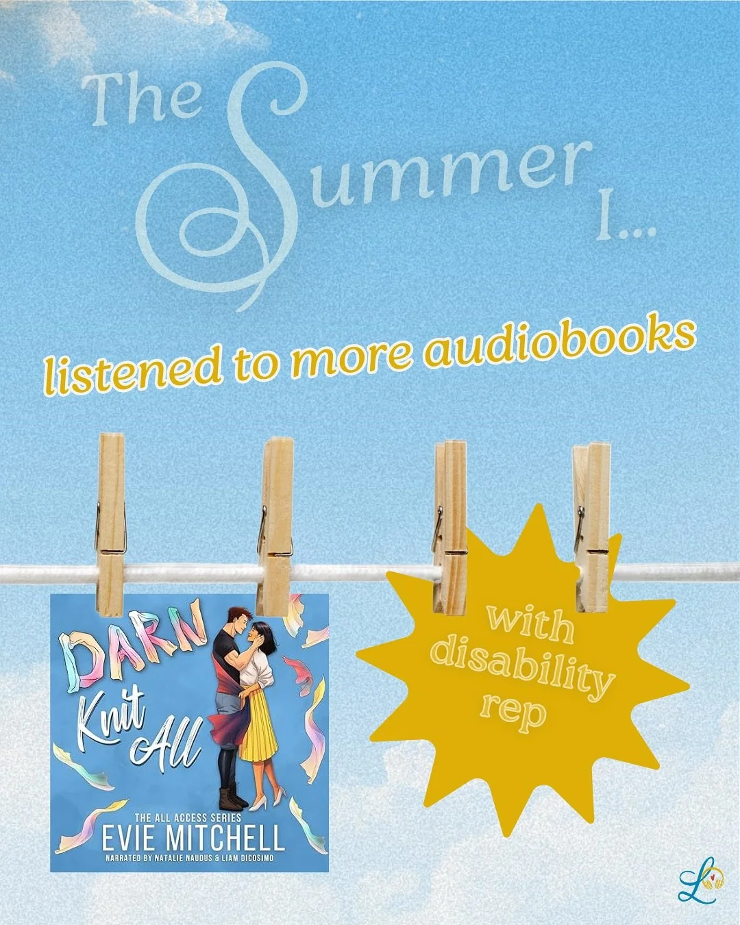 The summer I listened to more audiobooks with disability rep ☀️ 

And you can, too! There are so many romance audiobooks out there with great disability representation, these are just a few we&rsquo;ve produced 🩵